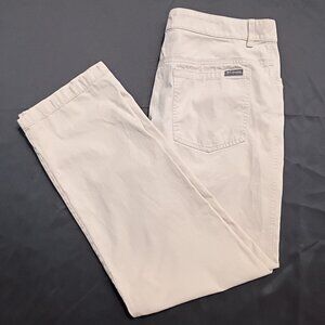 COLUMBIA SPORTSWEAR Khaki Pants Mens 36 x 32 Beige 5 Pocket Chinos Khakis Slacks